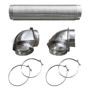 Builder's Best 110050 Semi-Rigid Dryer Vent Kit with Cl...