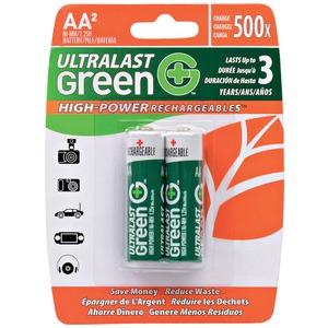 Ultralast ULGHP2AA Green High-Power Rechargeables AA Ni...