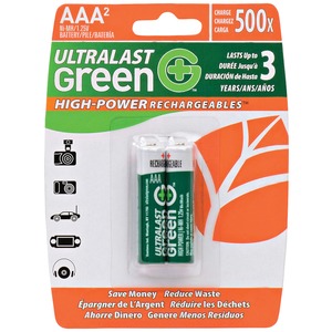 Ultralast ULGHP2AAA Green High-Power Rechargeables AAA ...