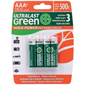 Ultralast ULGHP4AAA Green High-Power Rechargeables AAA ...
