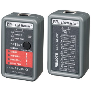 IDEAL 62-200 LinkMaster RJ45 CAT5E/6 Ethernet Wiremappe...