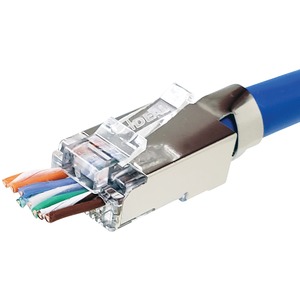 IDEAL 85-368 Shielded Feed-Thru CAT-6A/6/5-E Modular Pl...