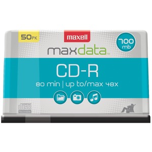 Maxell 623251/648250 700MB 80-Minute CD-Rs (50-ct Spind...