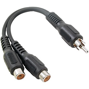 RCA AH25R RCA Y-Adapter (1 Male to 2 Females)