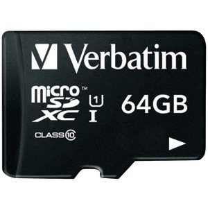 Verbatim 44084 64GB Class 10 microSDXC Card with Adapte...