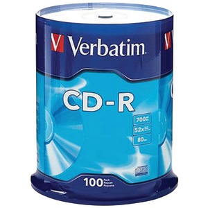 Verbatim 94554 700MB 80-Minute 52x CD-Rs (100-ct Spindl...
