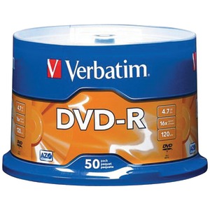 Verbatim 95101 4.7GB DVD-Rs (50-ct Spindle)