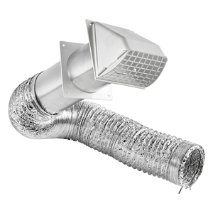 Lambro 1375W 4-In. x 8-Ft. UL 2158A Transition Duct Ven...