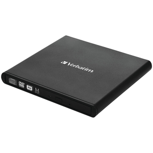 Verbatim 98938 External Slimline CD/DVD Writer, USB-A/U...