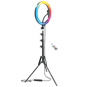 Bower WA-RLSRGB12 RGB Selfie Ring Light Studio Kit with...