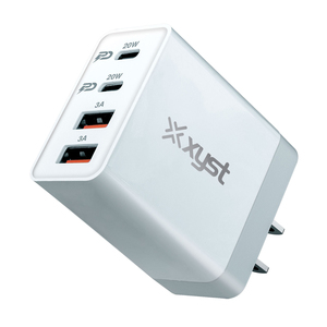 XYST XYS-3142CUACWT 35-Watt 4-Port USB-A and USB-C Wall...