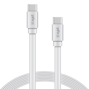 XYST XYS-C4604R 4-Ft. Flat USB-C to USB-C Cable, White